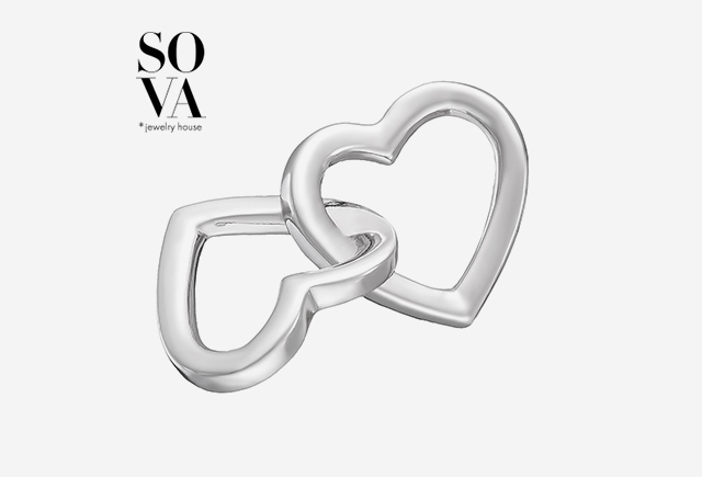 Підвіс з білого золота First Love