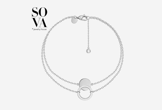 Браслет з білого золота Мегаполіс