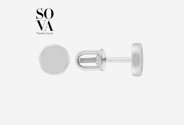 Сережки з білого золота Lake