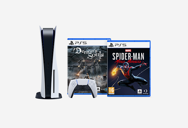 Ігрова консоль PlayStation 5 в комплекті з двома іграми