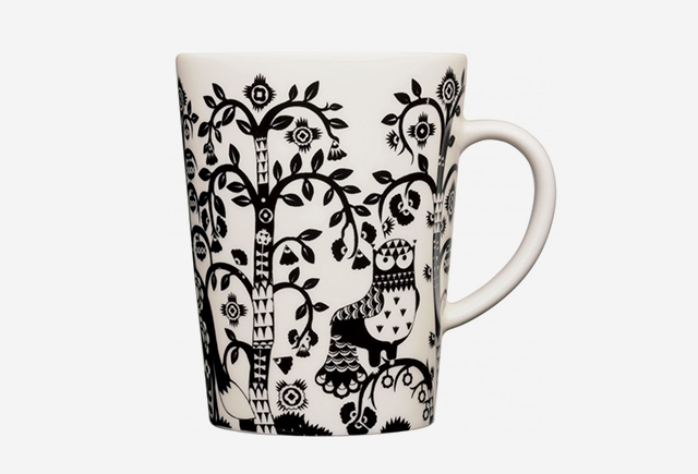 Біла чашка iittala Taika з чорним малюнком, 400 мл