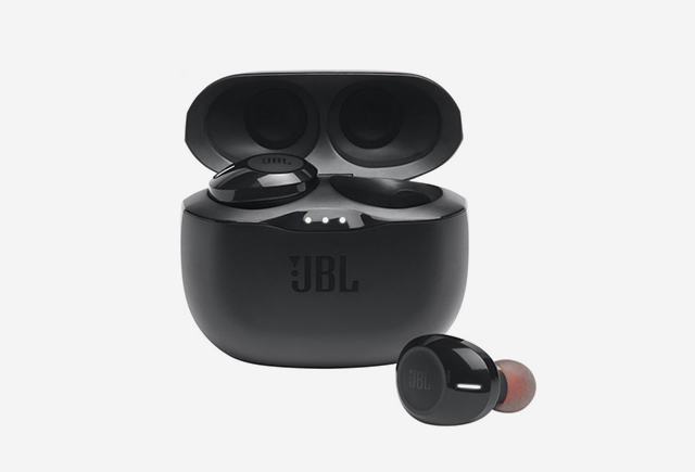Білі навушники JBL