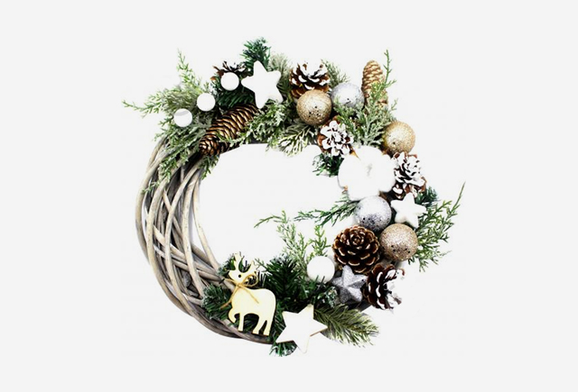 Вінок ротанговий, біло-зелений