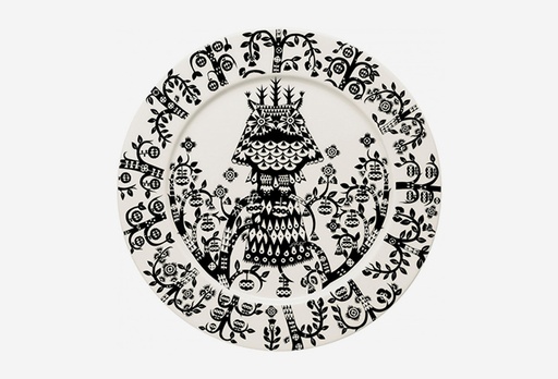[11135-10052] Біла тарілка iittala Taika з чорним малюнком, 27 см