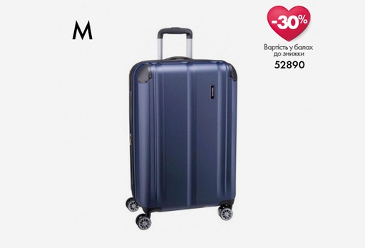 [11848-10277] Валіза на 4 колесах Travelite City, M, синя