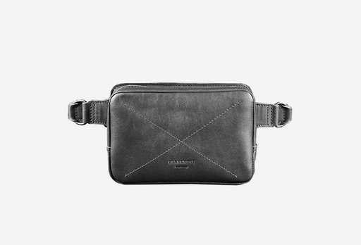 [7878-8824] Чорна шкіряна поясна сумка BlankNote DropBag Mini