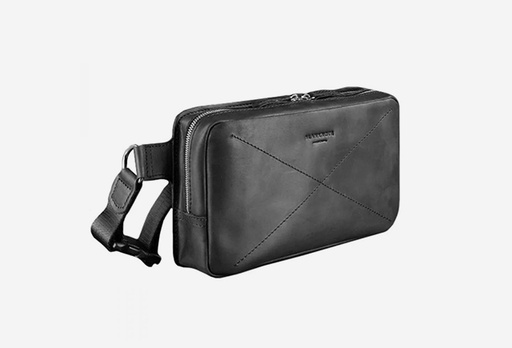 [7879-8825] Чорна шкіряна поясна сумка BlankNote DropBag Maxi