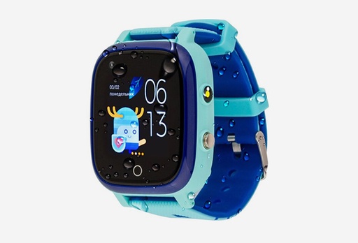 [8206-9137] Дитячий водонепроникний смарт-годинник AmiGo GO005 4G Wi-Fi Thermometer синього кольору