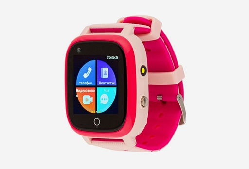 [8207-9138] Дитячий водонепроникний смарт-годинник AmiGo GO005 4G Wi-Fi Thermometer рожевого кольору